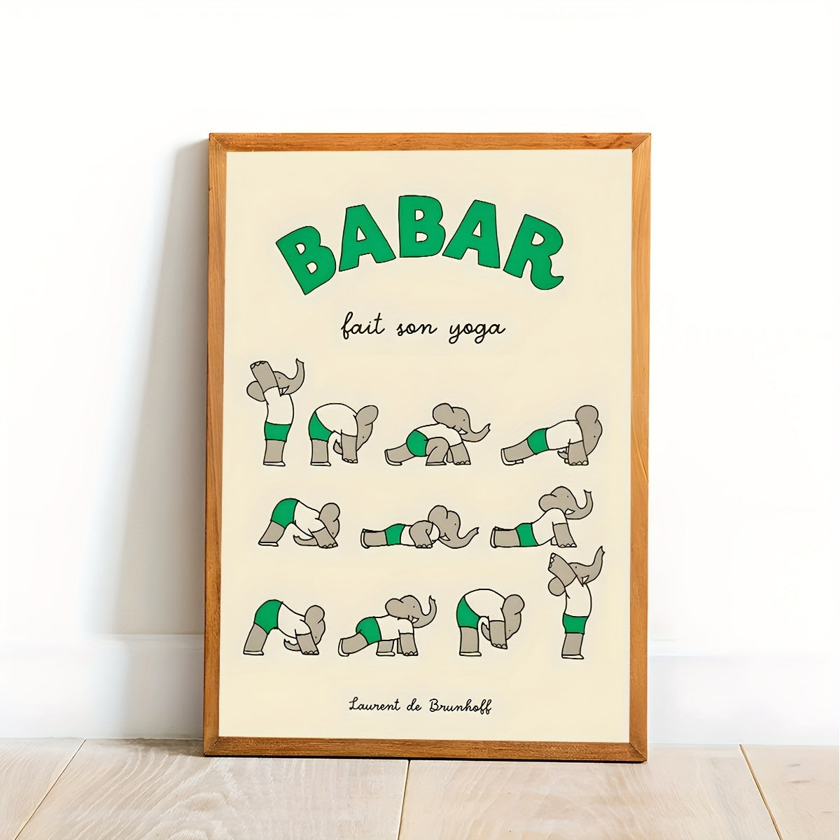 Affiche Babar fait son yoga